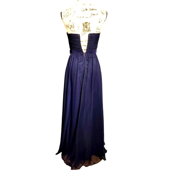 Bee Darlin Navy Blue Strapless Dress - Picture 5 of 12